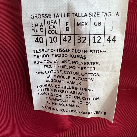 ‘S MaxMara Red Crew Neck Knee Length Party Dress.  Size 10 - Picture 8 of 15